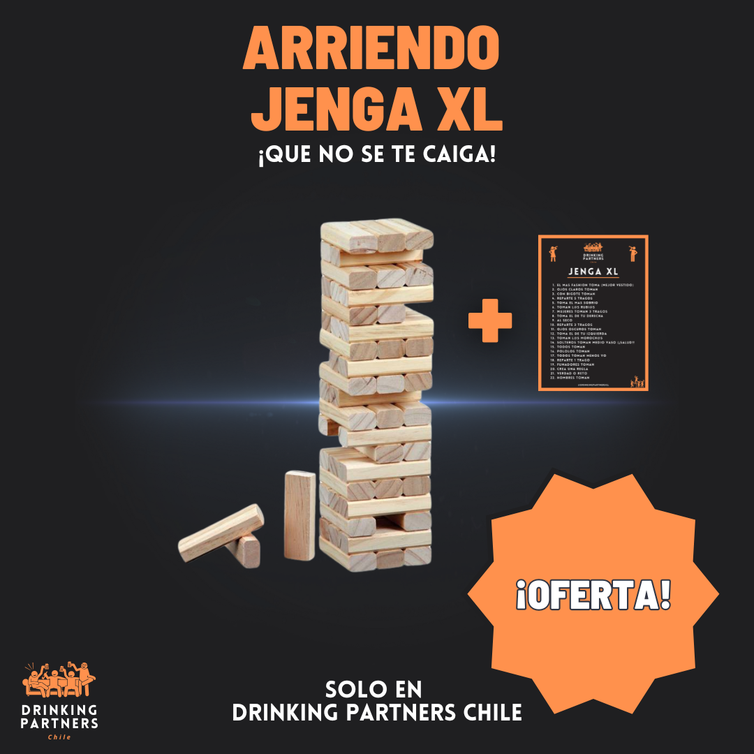 OFERTA ARRIENDO Pack Mesa Beerpong + Jenga XL