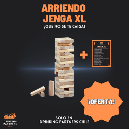 OFERTA ARRIENDO Pack Mesa Beerpong + Jenga XL